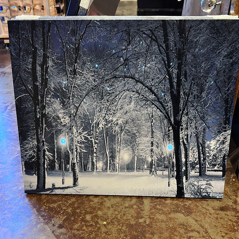 Wintery Woods Lighted Sign