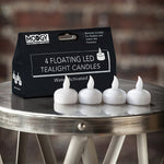 Warm White Water Activated LED Candles-Pack of 4