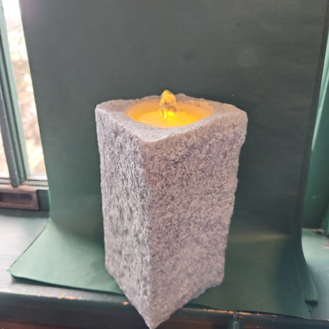 4x8 Rock Fountain Candle Stone