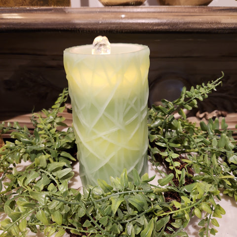 4x8 Branch Fountain Candle Green