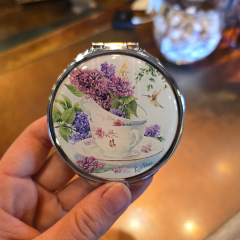 Scent of Lilacs Round Compact Mirror