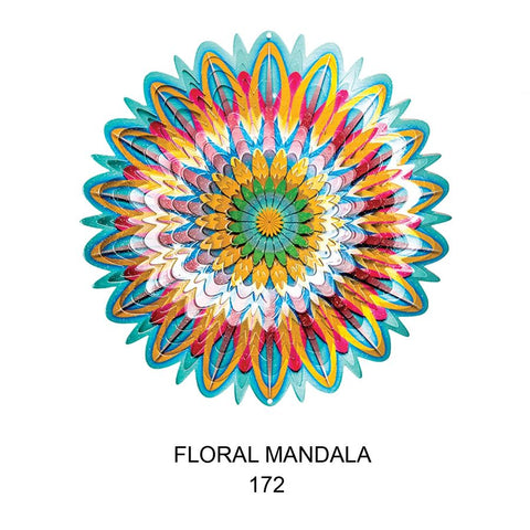12" Mandala Floral Wind Spinner