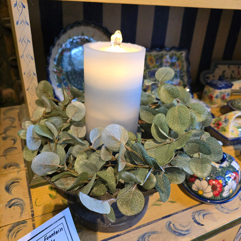 3x7 Fountain Candle Blue