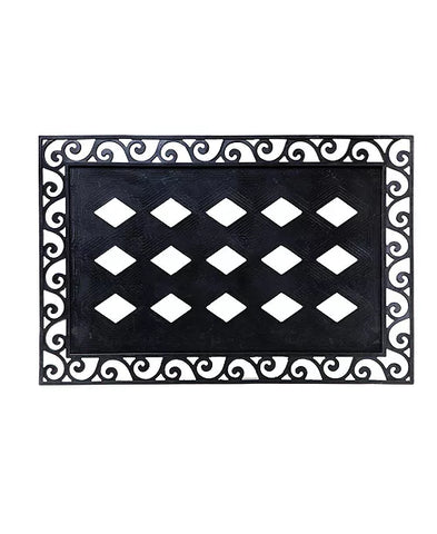 Cutout Scroll Embossed Floor Mat Tray