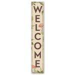 Welcome Red Mushroom Porch Board