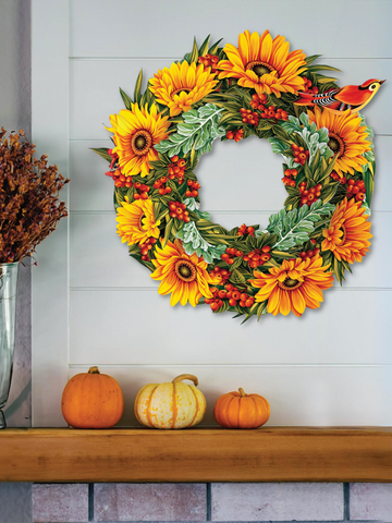 Harvest Wreath Pop-up Fall Greeting Card