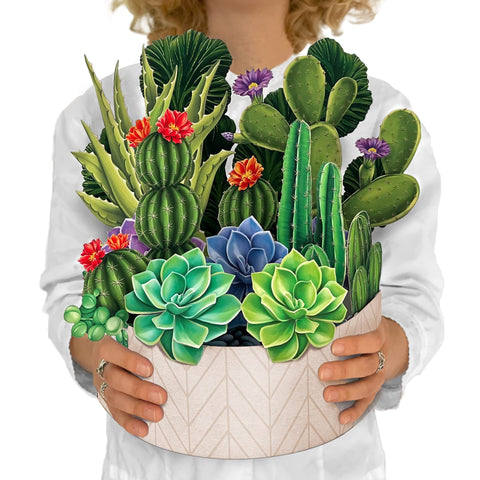 Cactus Garden Pop-up Greeting Card