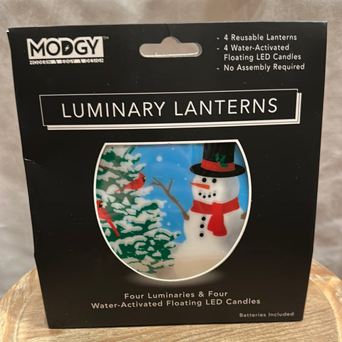 Holiday Snowman Snow Day Luminary Lantern
