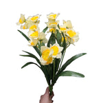 19.5" Cream/Yellow Narcissus Bush