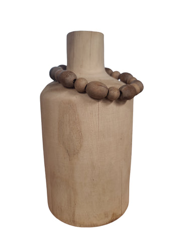 9.45" Wood Vase