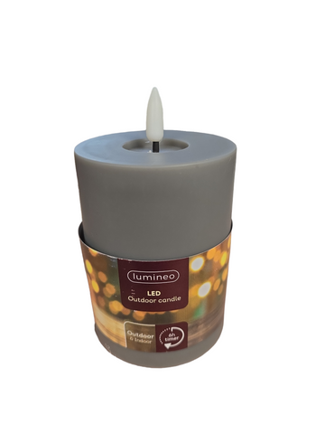 Grey LED Wick Candle-Outdoor
