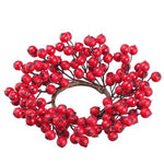 9" Berry Candle Ring-Red