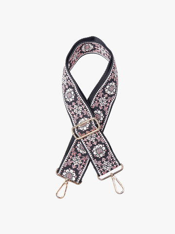 Pink Floral Guitar Strap