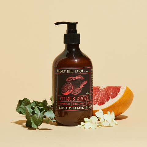 16 oz.  Citrus Grove Liquid Hand Soap-Honey Hill Farm