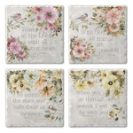 Sunny Scriptures Assorted Image Absorbent Stone Coaster