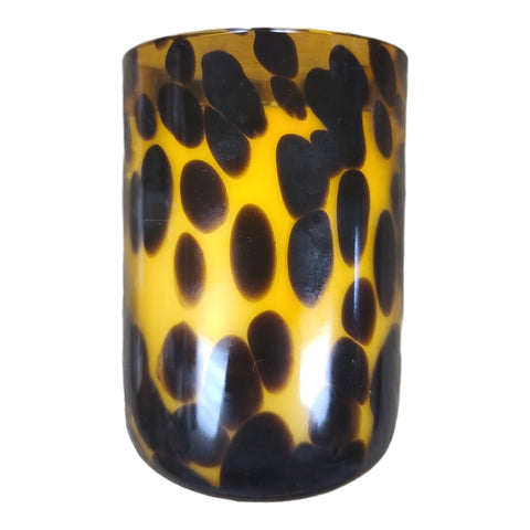 10 Oz Leopard Art Glass Candle