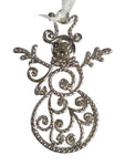 Crystal Snowman Ornament